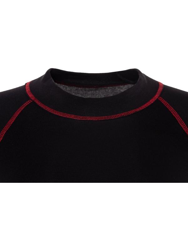 Термобельё женское (джемпер, леггинсы), цвет чёрный/красный, размер 56