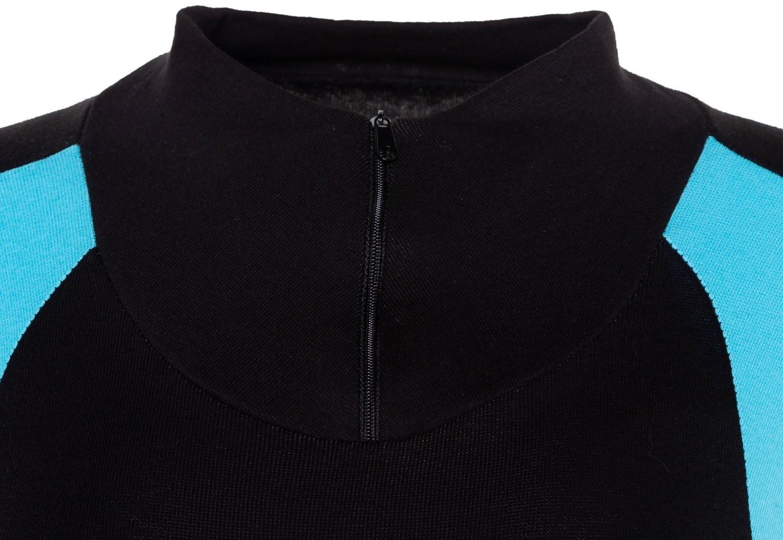 Термобельё женское (джемпер, леггинсы), цвет чёрный/голубой, размер 60