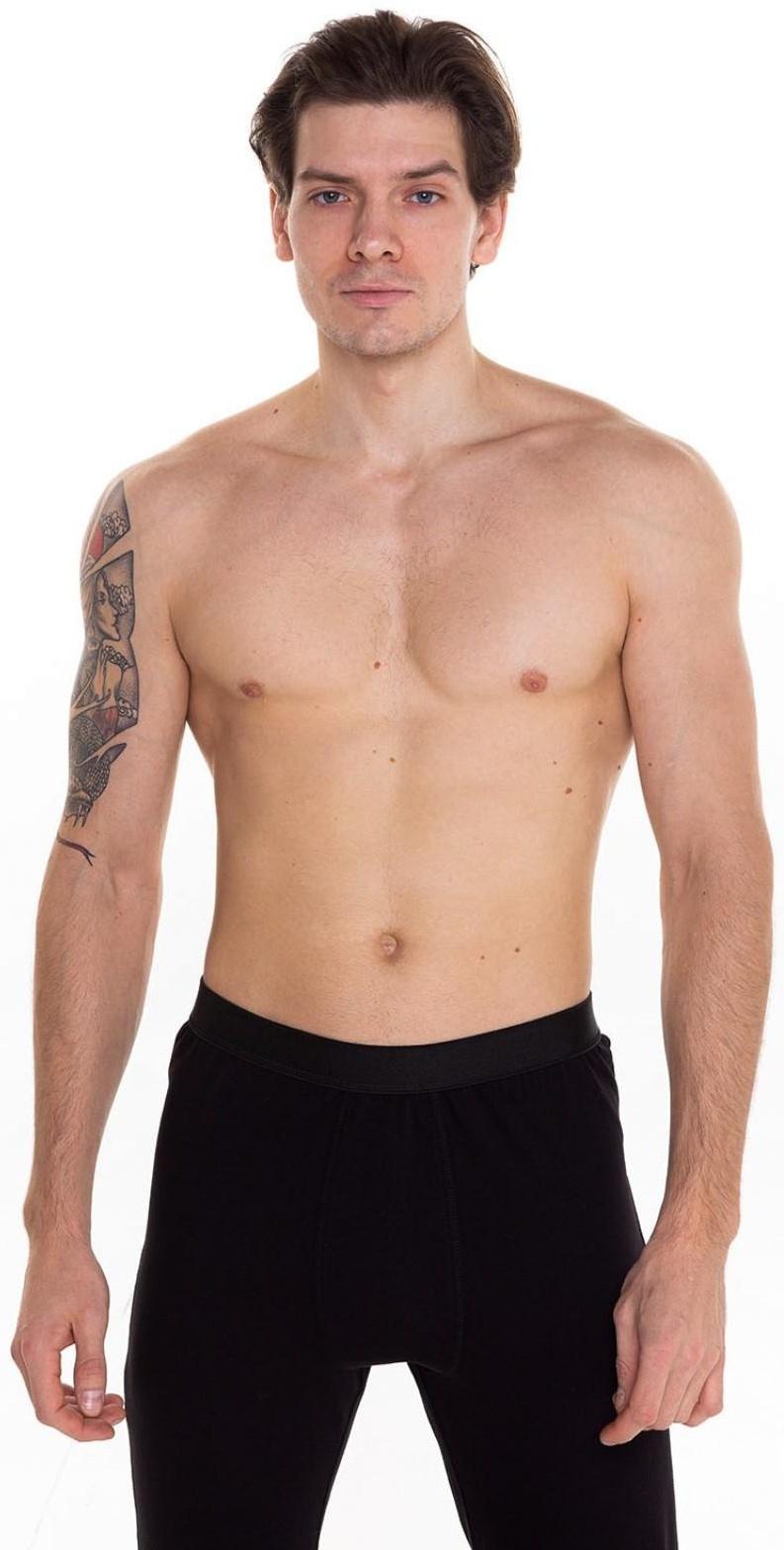 Термобельё мужское (кальсоны), цвет чёрный, размер 46