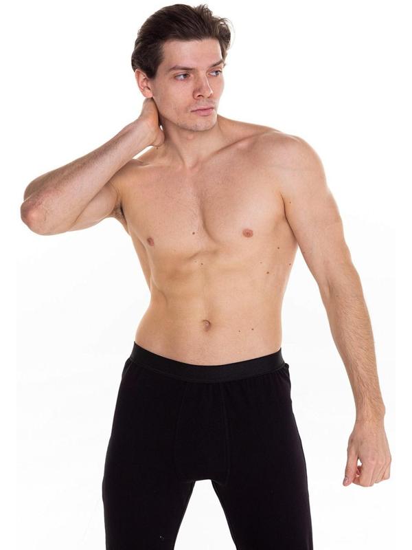 Термобельё мужское (кальсоны), цвет чёрный, размер 46