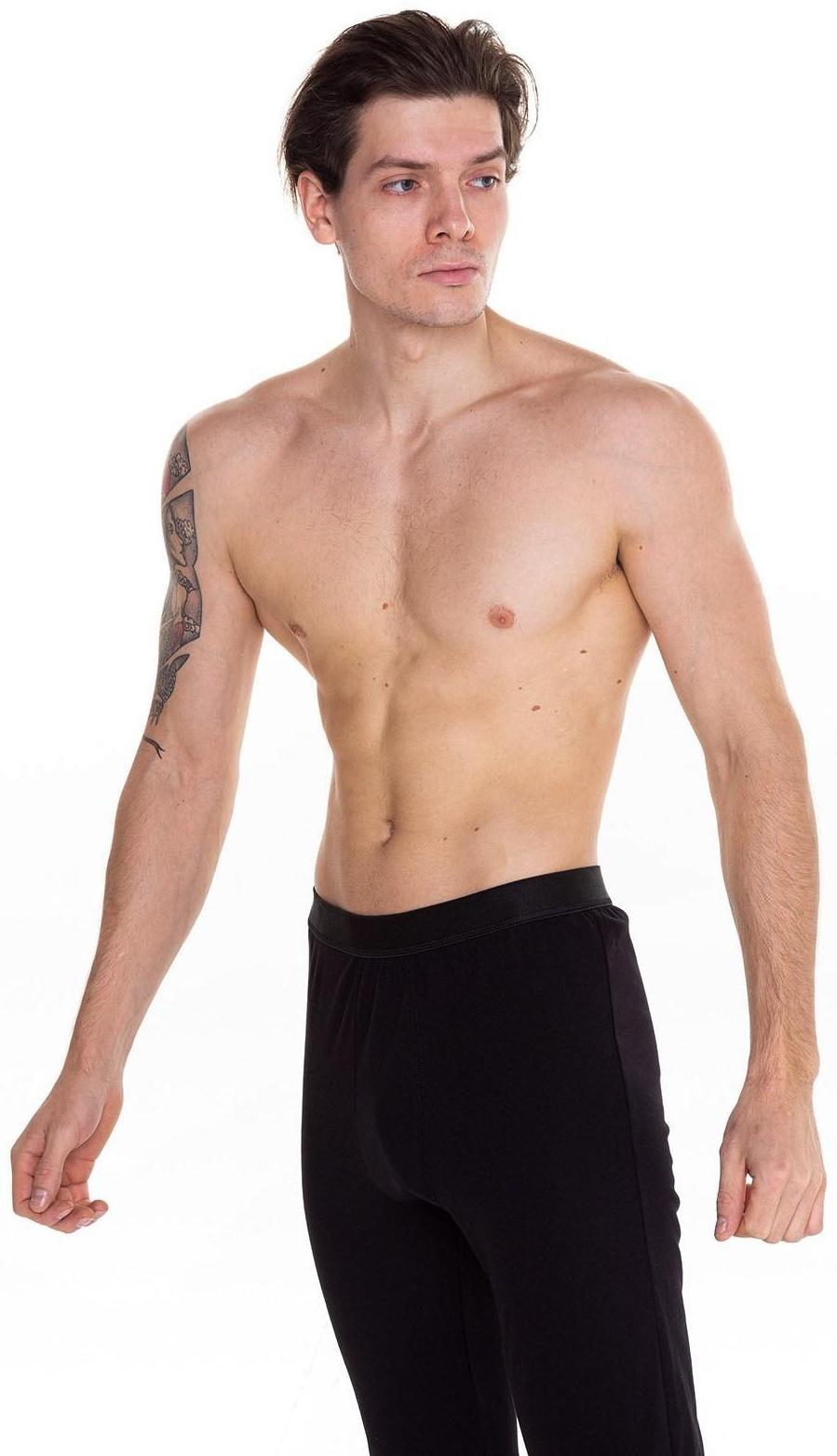 Термобельё мужское (кальсоны), цвет чёрный, размер 48