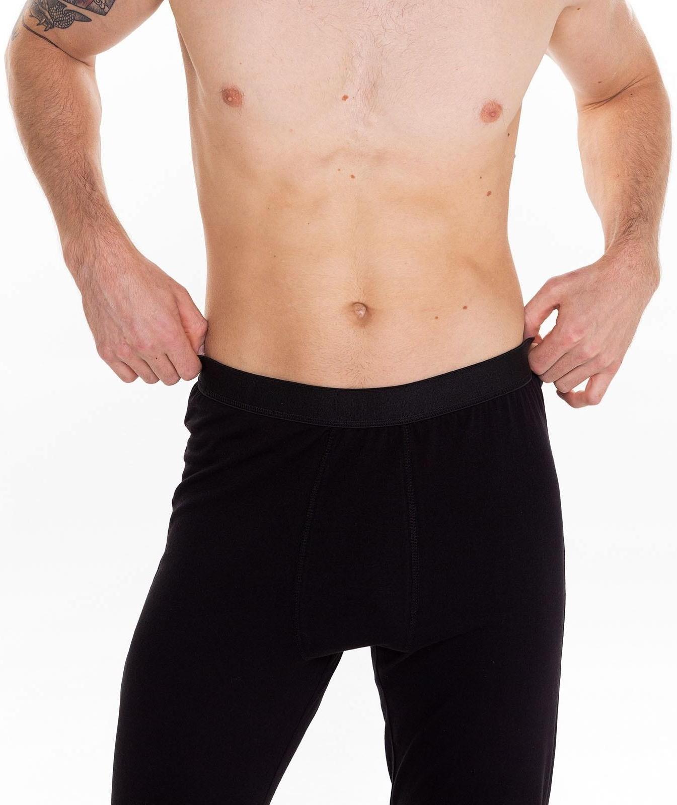 Термобельё мужское (кальсоны), цвет чёрный, размер 56