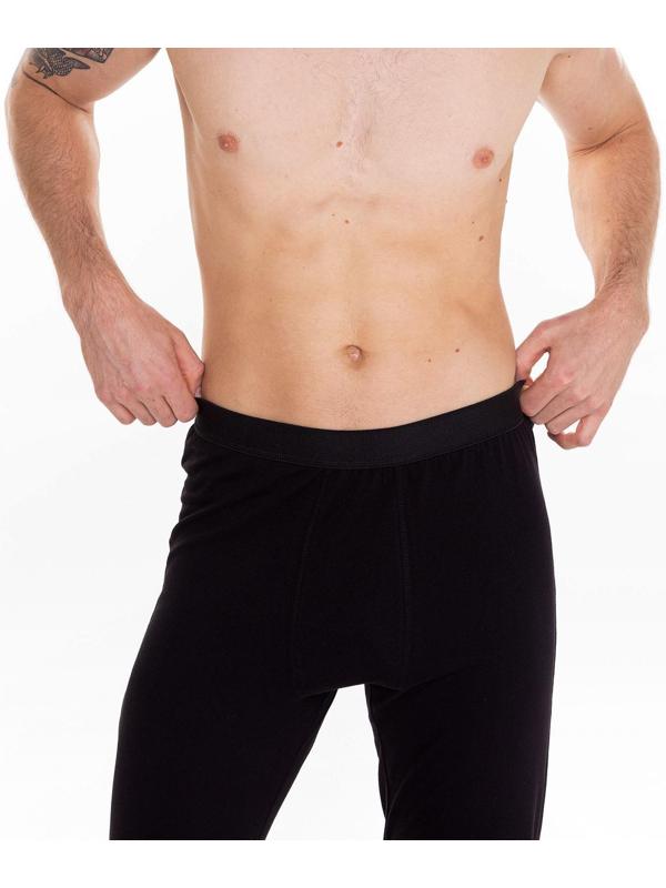 Термобельё мужское (кальсоны), цвет чёрный, размер 58