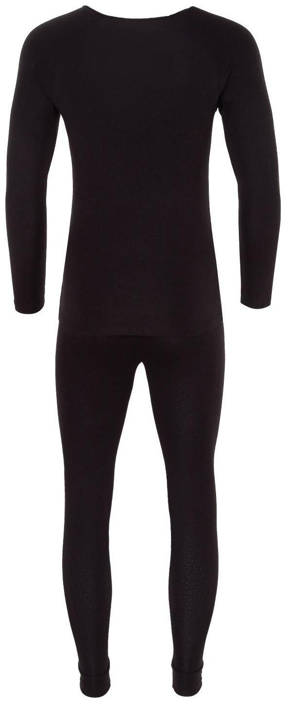 Термобельё мужское (джемпер, кальсоны), цвет чёрный, размер 46