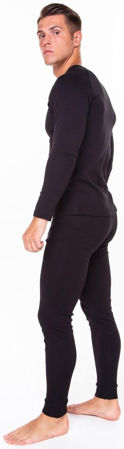 Термобельё мужское (джемпер, кальсоны), цвет чёрный, размер 46
