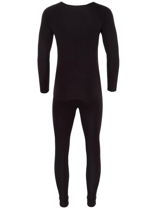 Термобельё мужское (джемпер, кальсоны), цвет чёрный, размер 46