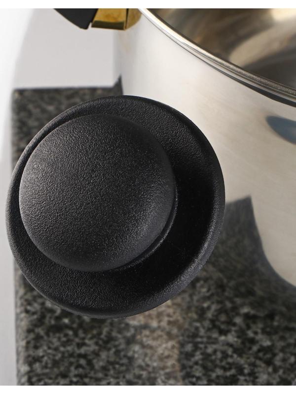 Крышка стеклянная для сковороды и кастрюли «Доляна», d=30 см, нержавеющий обод, пластиковая ручка