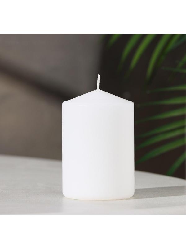 Свеча-цилиндр, 6х8,5 см, 180 г, 12 ч, белая