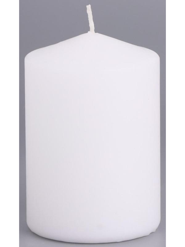 Свеча-цилиндр, 6х8,5 см, 180 г, 12 ч, белая