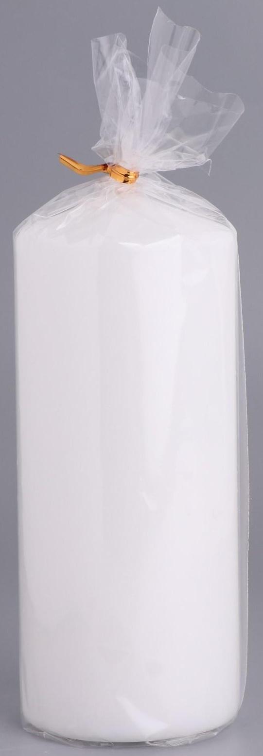 Свеча-цилиндр, 6х14 см, 350 г, 19 ч, белая