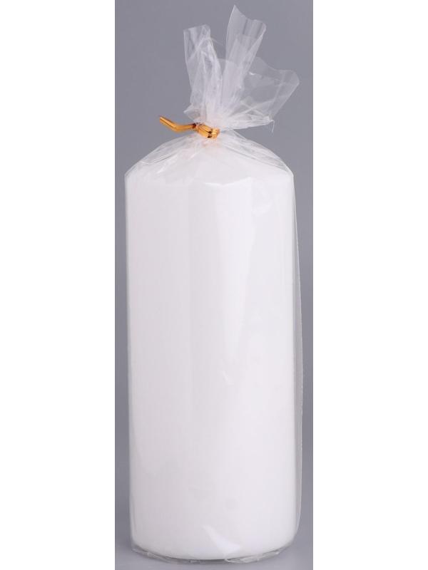 Свеча-цилиндр, 6х14 см, 350 г, 19 ч, белая