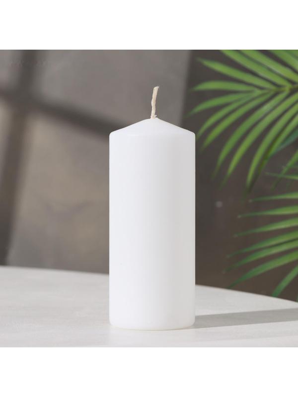 Свеча-цилиндр, 6х14 см, 350 г, 19 ч, белая
