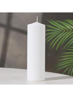 Свеча-цилиндр, 6х19 см, 425 г, 25 ч, белая