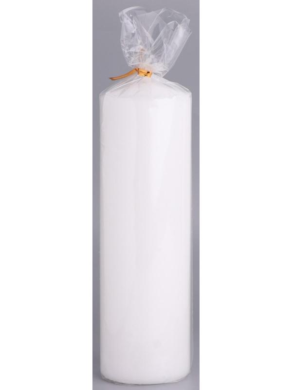 Свеча-цилиндр, 6х19 см, 425 г, 25 ч, белая