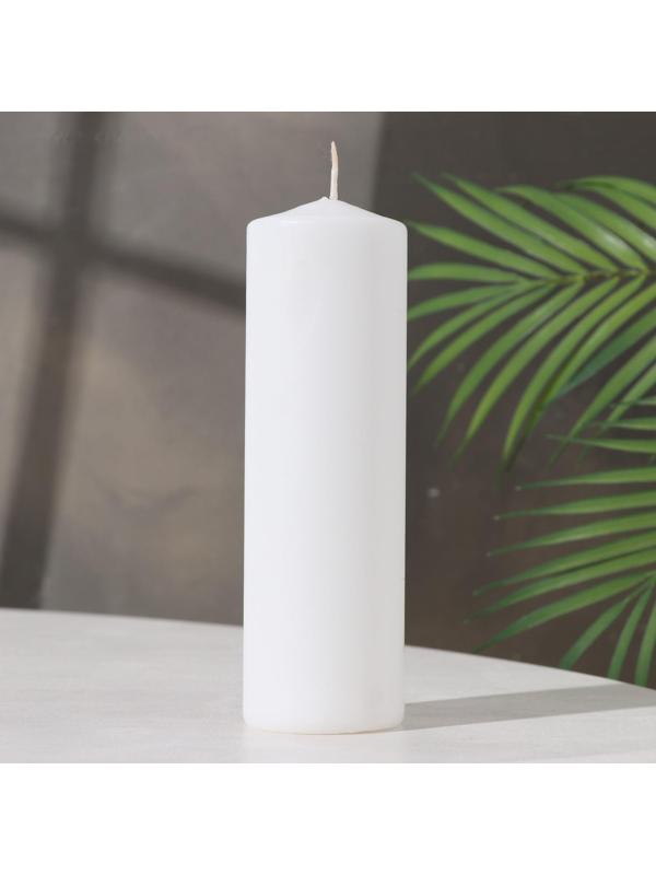 Свеча-цилиндр, 6х19 см, 425 г, 25 ч, белая