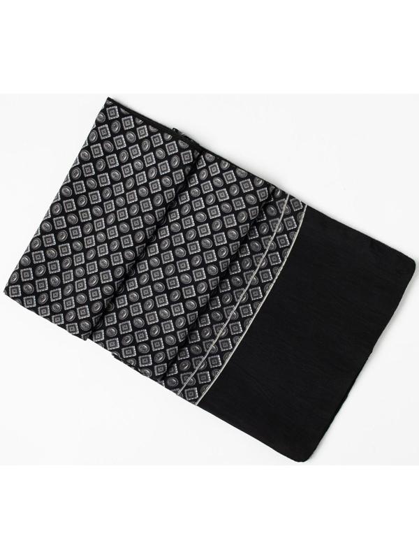 Шарф текстильный мужской, цвет чёрный, размер 29х127