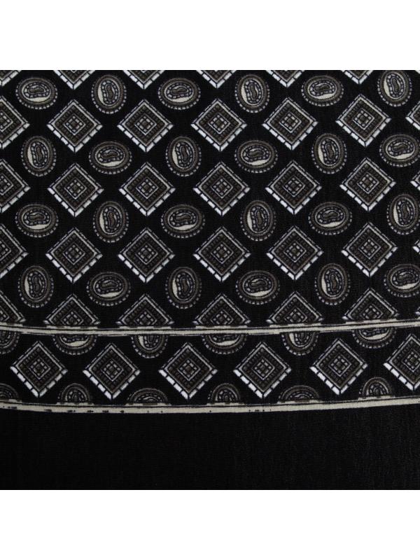 Шарф текстильный мужской, цвет чёрный, размер 29х127