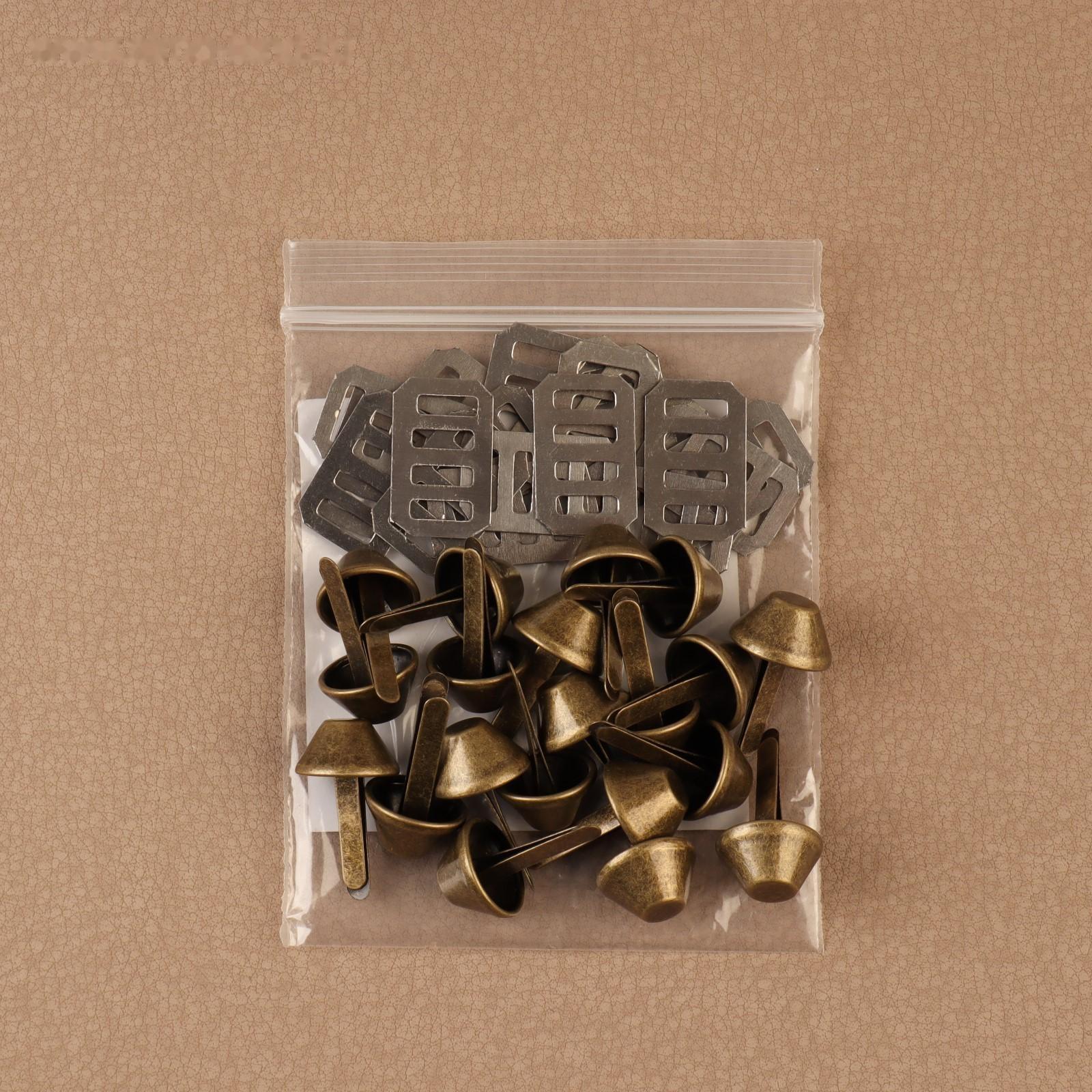 Ножка для дна сумки, d = 12 мм, цвет бронзовый