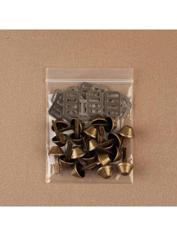 Ножка для дна сумки, d = 12 мм, цвет бронзовый