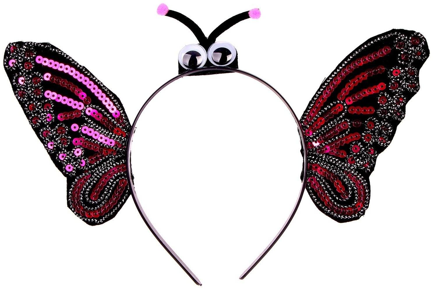 Карнавальный ободок «Бабочка», цвета МИКС