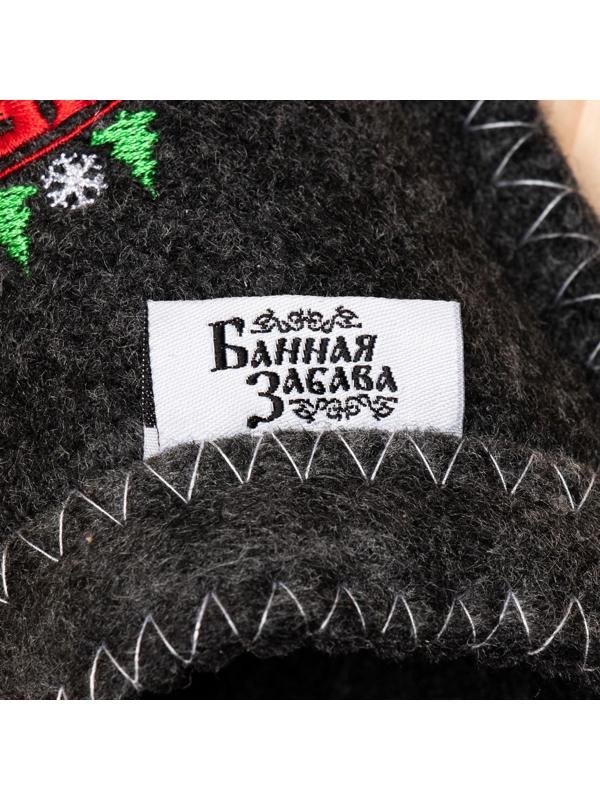 Тапочки для бани с вышивкой 