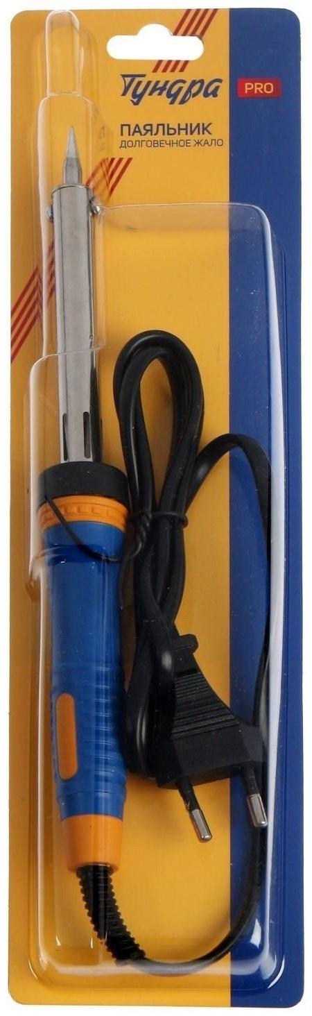 Паяльник ТУНДРА PRO, долговечное жало, 60 Вт, 220 В