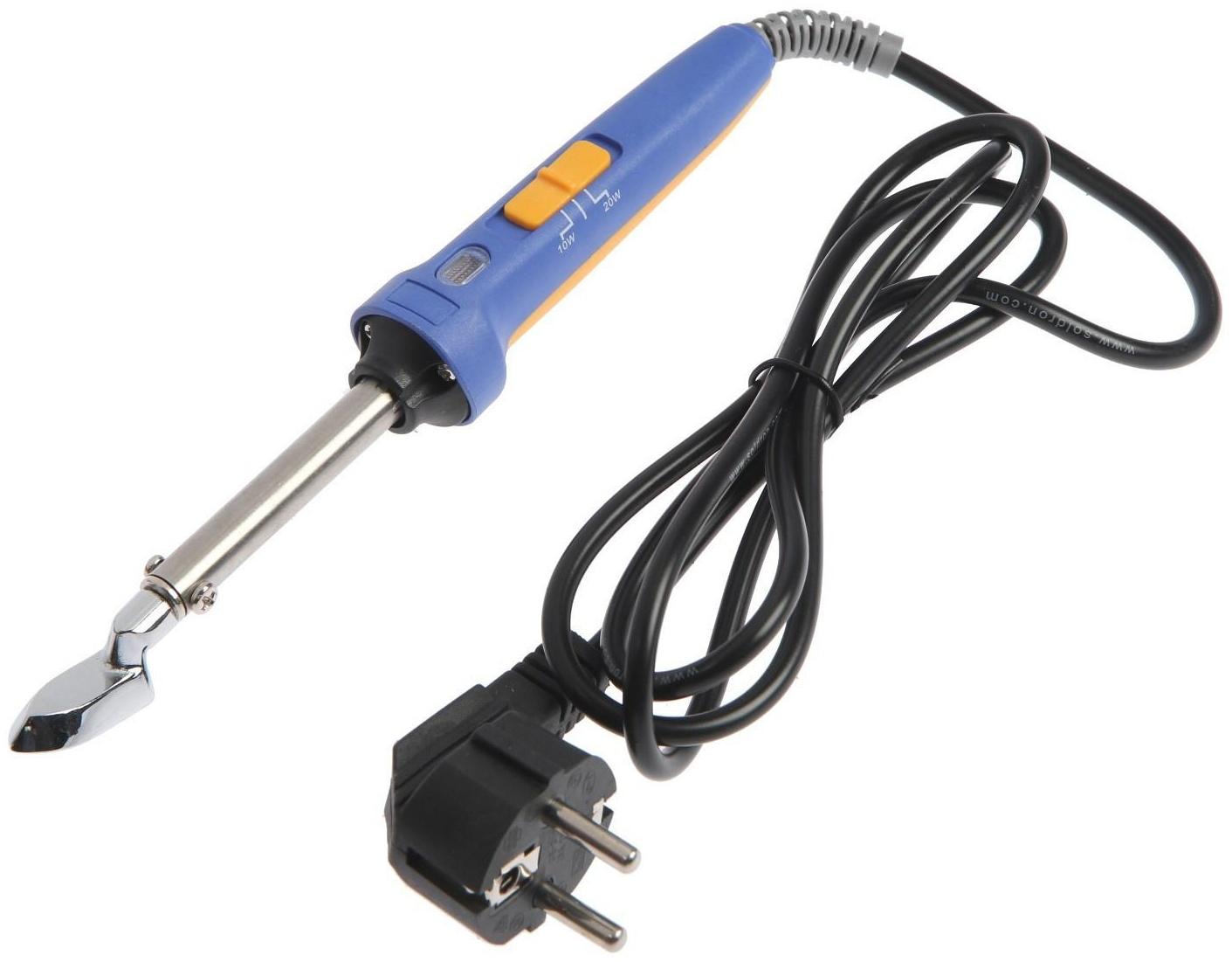 Мини-утюжок для пэчворка ТУНДРА, 10-20 Вт, 220 В, регулировка мощности, 2К рукоятка