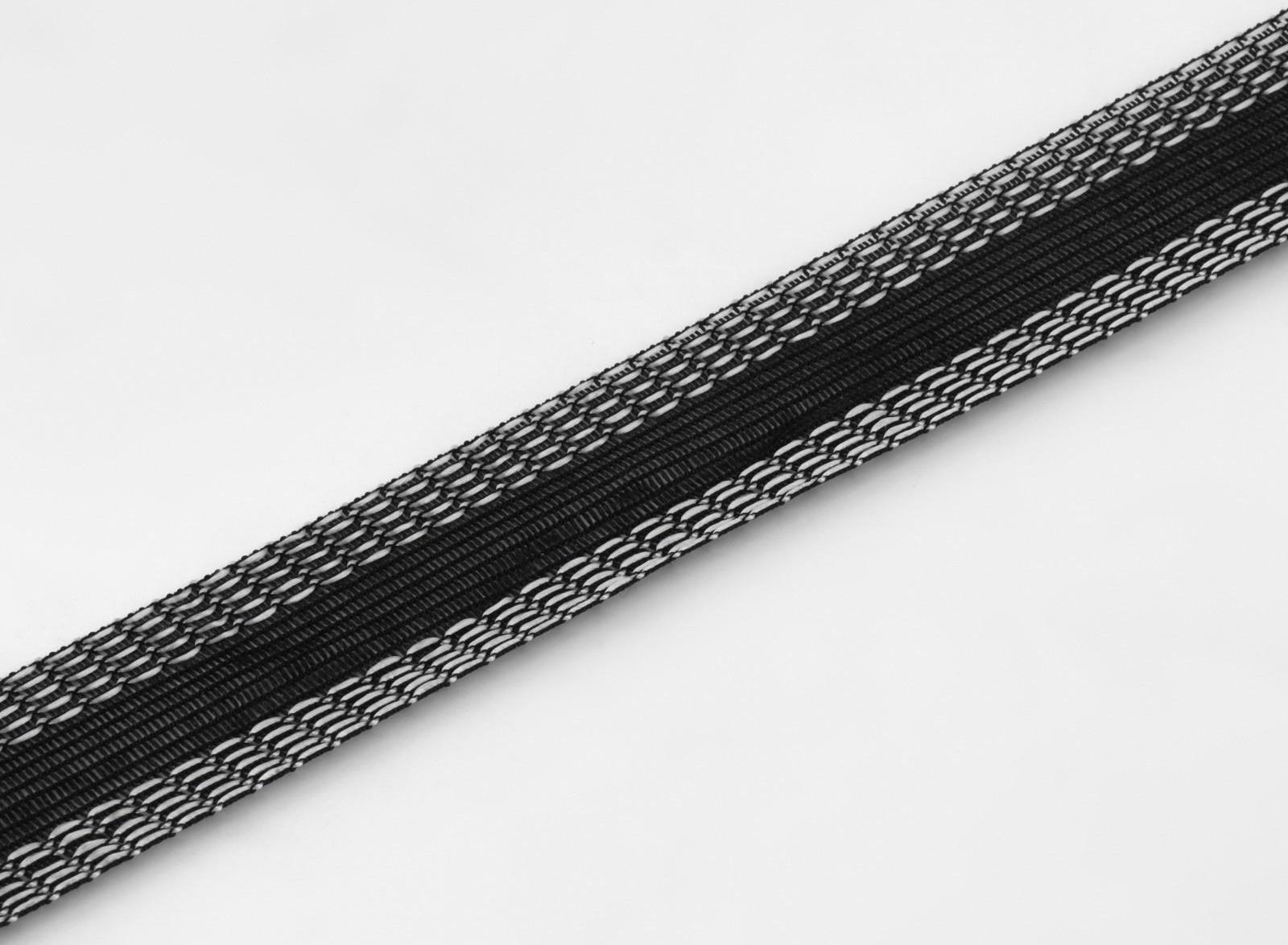 Лента для подгибания швов, термоклеевая, 25 мм, 100 см, цвет чёрный