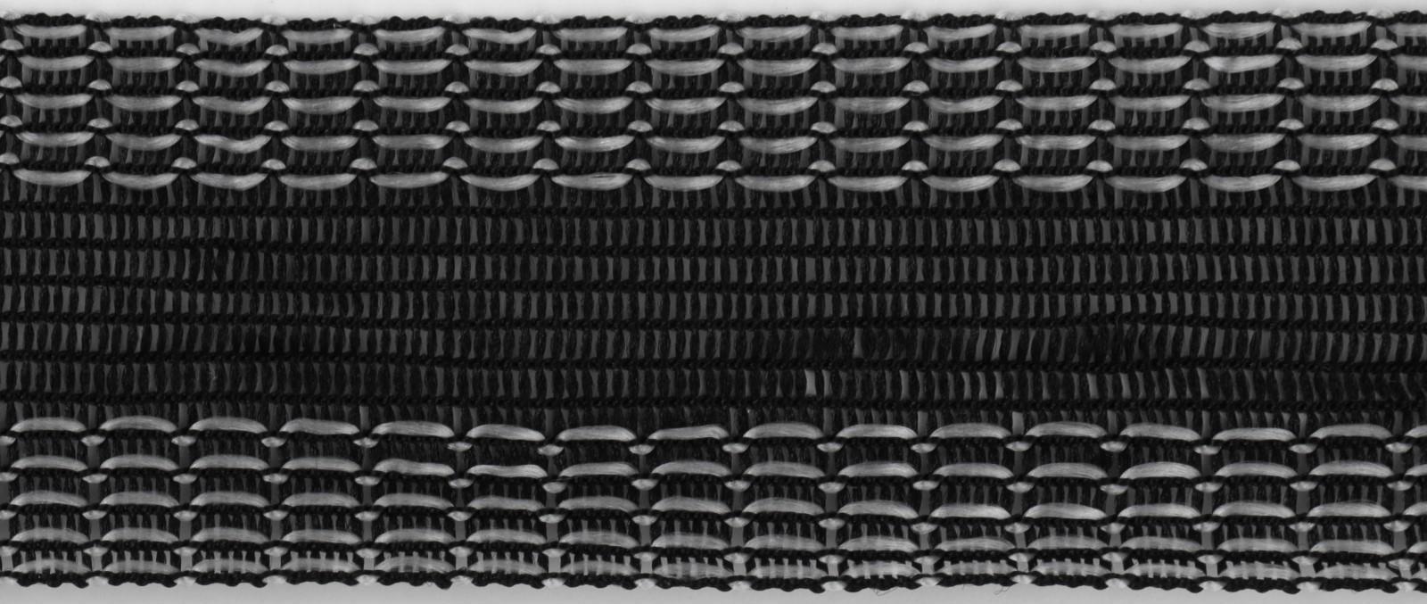 Лента для подгибания швов, термоклеевая, 25 мм, 100 см, цвет чёрный