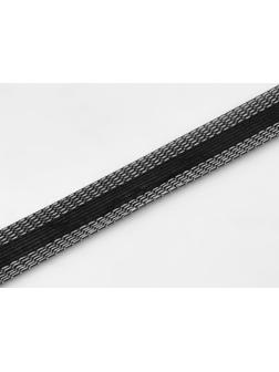 Лента для подгибания швов, термоклеевая, 25 мм, 100 см, цвет чёрный