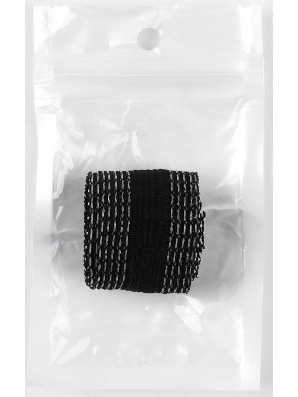 Лента для подгибания швов, термоклеевая, 25 мм, 100 см, цвет чёрный