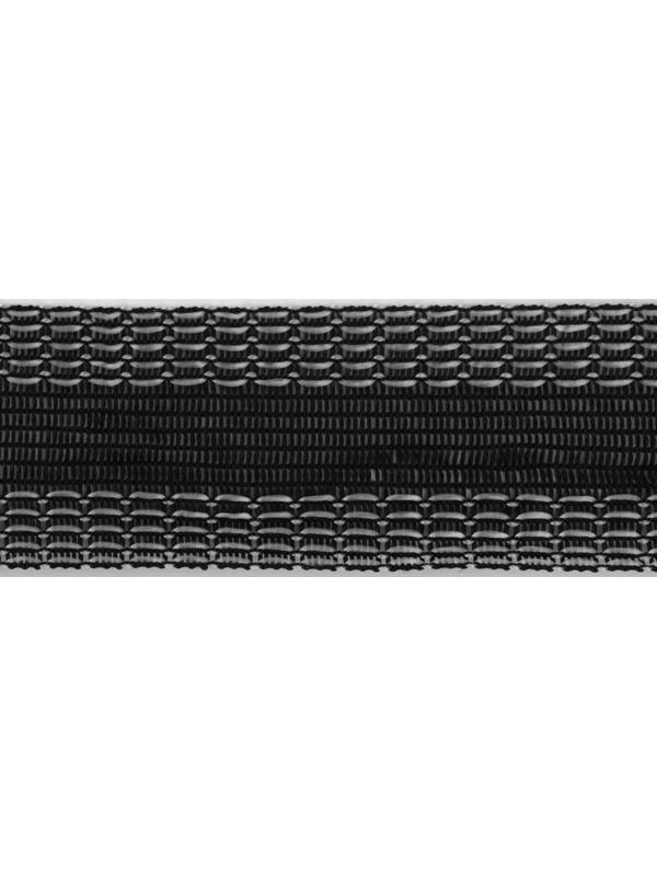 Лента для подгибания швов, термоклеевая, 25 мм, 100 см, цвет чёрный