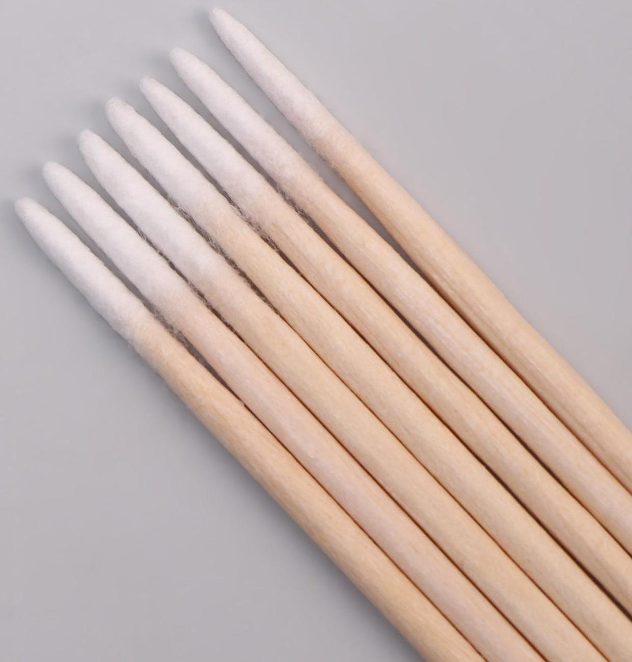 Ватные палочки на деревянной основе, заострённые, 7 см, 100 шт