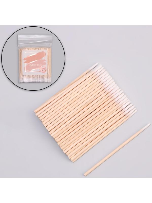 Ватные палочки на деревянной основе, заострённые, 7 см, 100 шт