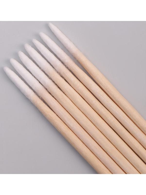 Ватные палочки на деревянной основе, заострённые, 7 см, 100 шт