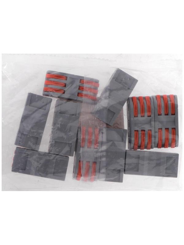 Строительно-монтажная клемма проходная, 32А, 0,08-4 мм2, фаза-ноль-земля, набор 10 шт