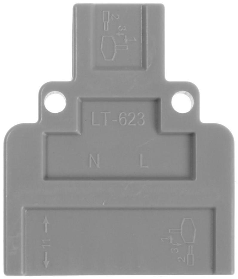 Клемма электрическая проходная, 32А, 0,08-4 мм2, фаза/ноль, 2 ввод 6 вывод, набор 10 шт