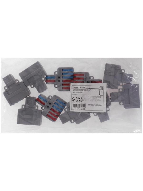 Клемма электрическая проходная, 32А, 0,08-4 мм2, фаза/ноль, 2 ввод 6 вывод, набор 10 шт