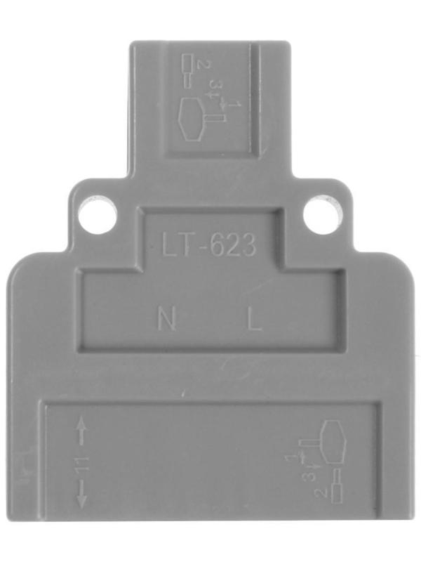 Клемма электрическая проходная, 32А, 0,08-4 мм2, фаза/ноль, 2 ввод 6 вывод, набор 10 шт