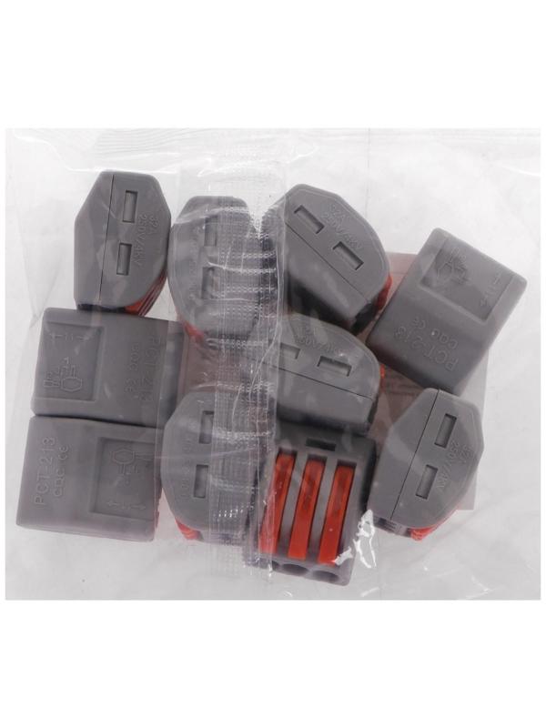 Строительно-монтажная клемма, СК-329, 32А, 0,08-2,5 мм2, 3 отв.,с рычажком, набор 10 шт