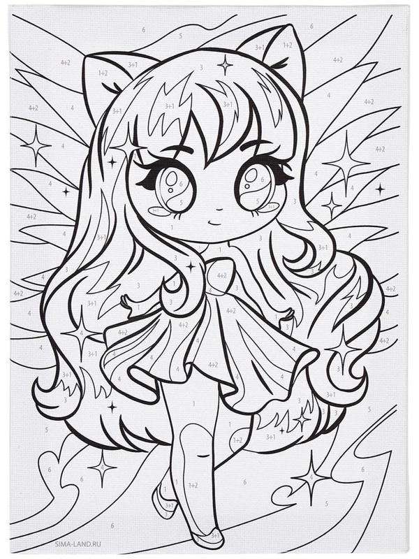 Картина по номерам «Сияющая девочка», 15х21 см