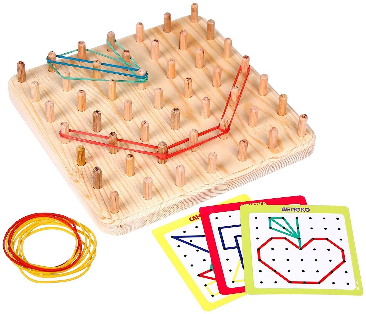 Геоборд с карточками, 23х23 см