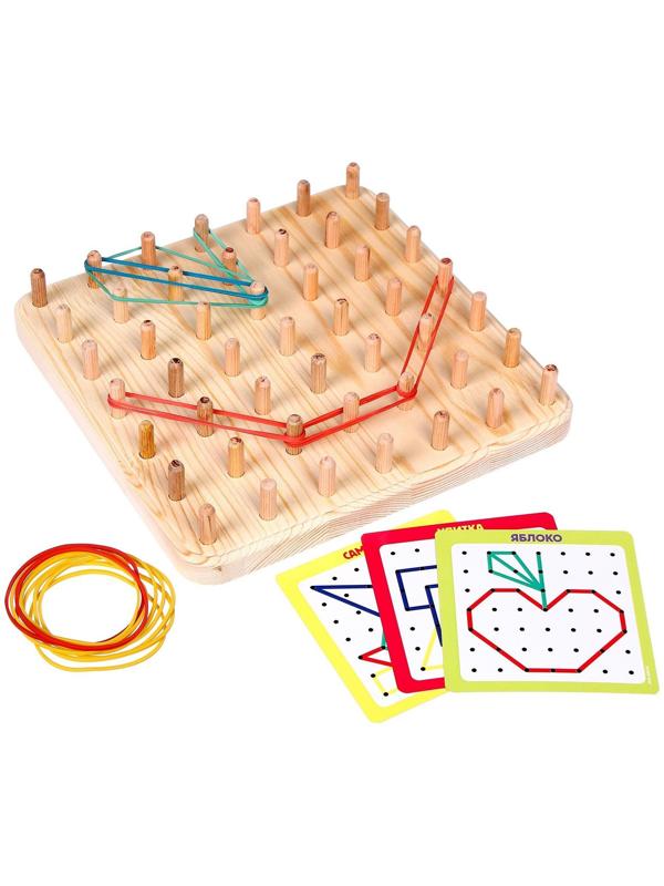 Геоборд с карточками, 23х23 см