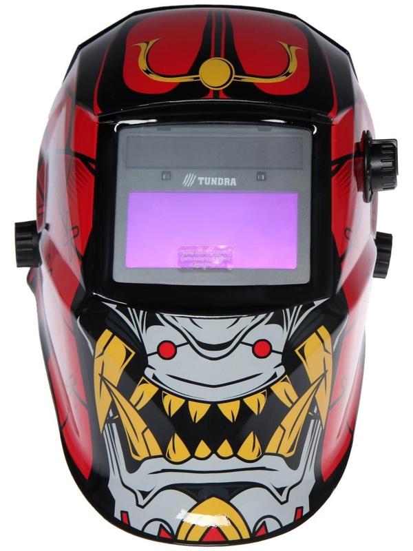 Маска сварщика ТУНДРА Ф5, хамелеон, 93х43 мм, DIN 9-13, внешняя регулировка, Li п/п