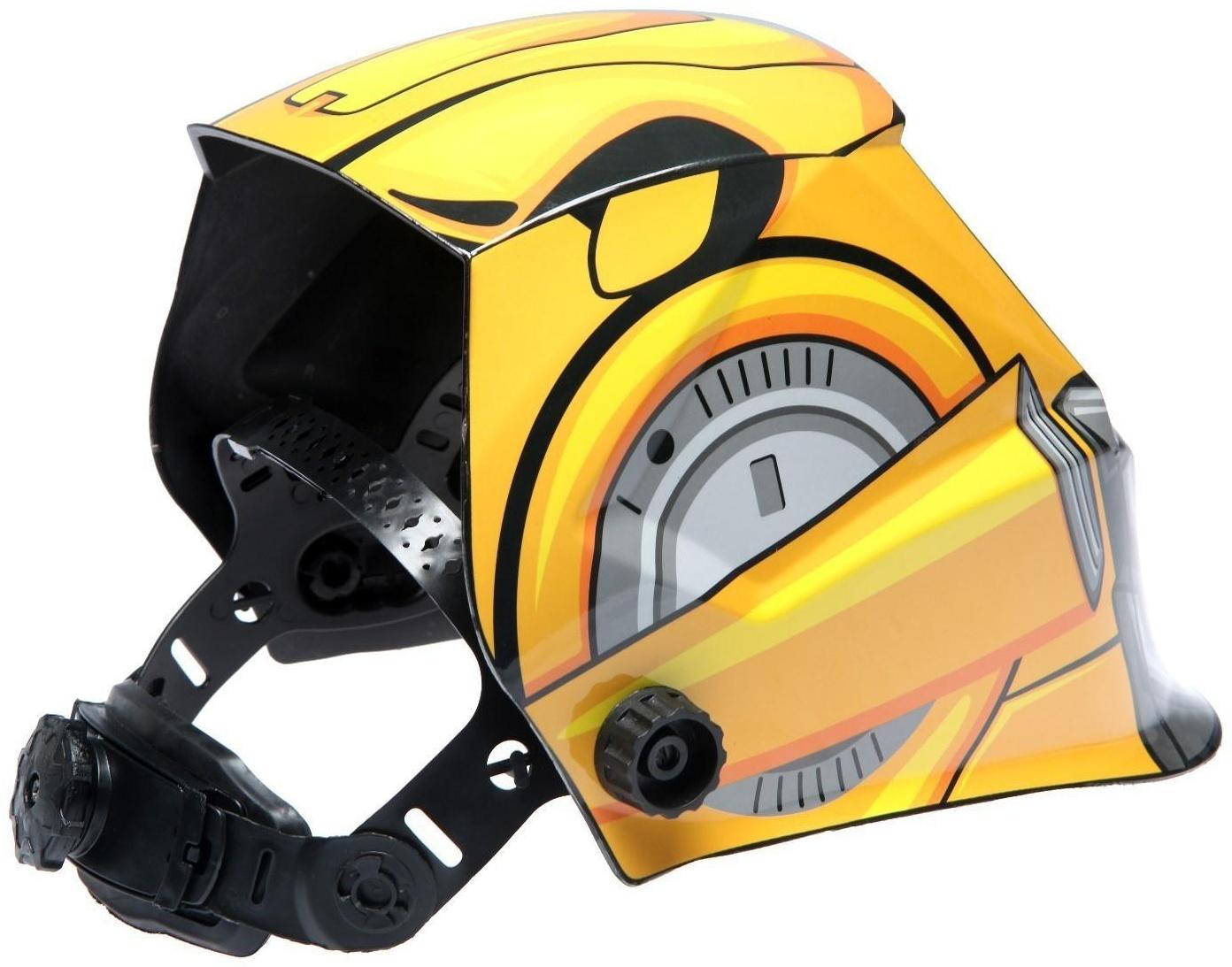 Маска сварщика ТУНДРА РОБОТ Ф5, хамелеон, 93х43 мм, DIN 9-13, внешняя регулировка, Li п/п