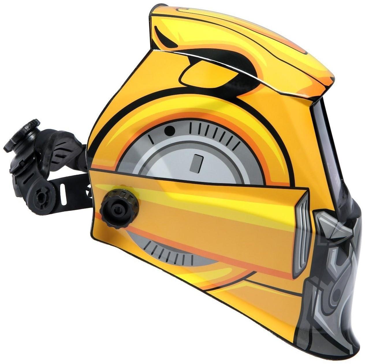 Маска сварщика ТУНДРА РОБОТ Ф5, хамелеон, 93х43 мм, DIN 9-13, внешняя регулировка, Li п/п