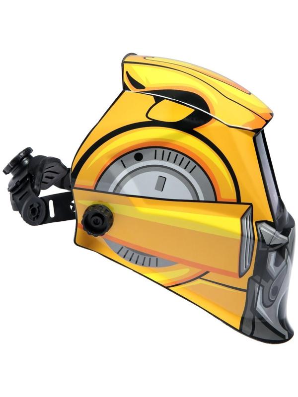 Маска сварщика ТУНДРА РОБОТ Ф5, хамелеон, 93х43 мм, DIN 9-13, внешняя регулировка, Li п/п