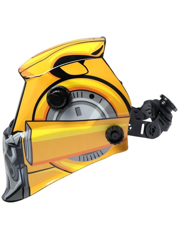 Маска сварщика ТУНДРА РОБОТ Ф5, хамелеон, 93х43 мм, DIN 9-13, внешняя регулировка, Li п/п