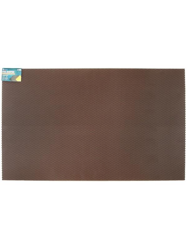 Коврик eva универсальный Grand Caratt, Соты 130 х 80 см, коричневый
