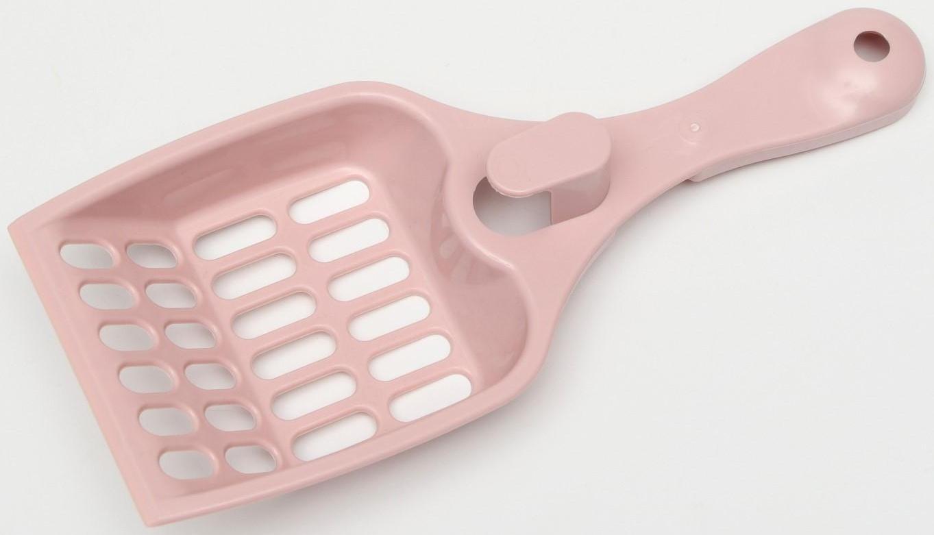 Совок для кошачьего туалета 22,5 x 9,5 x 4 см, розовый